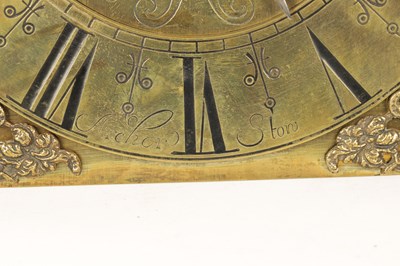 Lot 980 - ARCHER, STOW.  AN EARLY 18TH CENTURY 30HR HOOK AND SPIKE WALL CLOCK