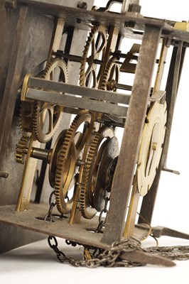 Lot 980 - ARCHER, STOW.  AN EARLY 18TH CENTURY 30HR HOOK AND SPIKE WALL CLOCK