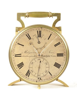 Lot 1018 - MOLYNEUX & SONS, LONDON. NO. 1484. AN UNUSUAL 19TH CENTURY DESK CHRONOMETER