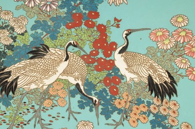 Lot 143 - A LARGE JAPANESE MEIJI PERIOD CLOISONNÉ ENAMEL CHARGER