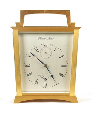 Lot 654 - THOMAS MERCER, ST. ALBANS. No. 1199. A 1970s ENGLISH GILT BRASS EIGHT-DAY CHRONOMETER CARRIAGE TIMEPIECE