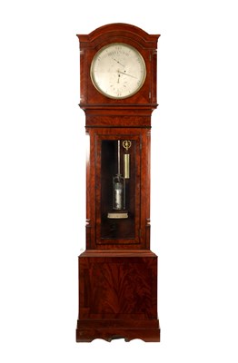 Lot 925 - JOHN PICKFORD, LIVERPOOL. A 19TH CENTURY FLAME MAHOGANY REGULATOR LONGCASE CLOCK