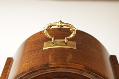Lot 990 - A SMALL LATE 19TH CENTURY GERMAN QUARTER CHIMING MANTEL CLOCK