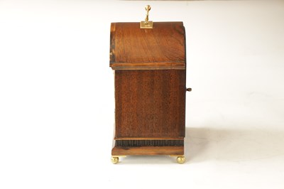 Lot 990 - A SMALL LATE 19TH CENTURY GERMAN QUARTER CHIMING MANTEL CLOCK