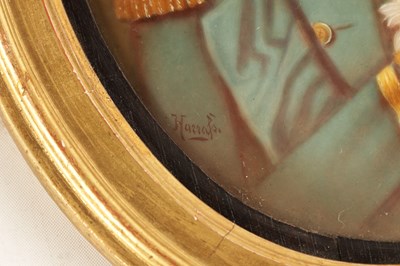 Lot 47 - A 19TH CENTURY CONTINENTAL PAINTED OVAL PORCELAIN PLAQUE OF ADMIRAL LORD NELSON