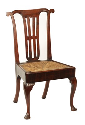 Lot 1203 - A MID 18TH CENTURY WALNUT COUNTRY SIDE CHAIR