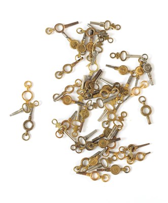 Lot 916 - A COLLECTION OF 50 POCKET WATCH KEYS