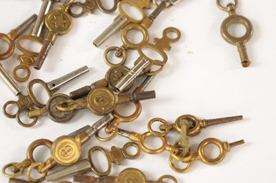 Lot 916 - A COLLECTION OF 50 POCKET WATCH KEYS