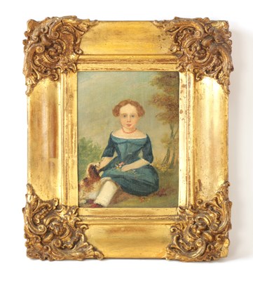 Lot 832 - A LATE 19TH CENTURY OIL ON BOARD PORTRAIT OF A SEATED GIRL