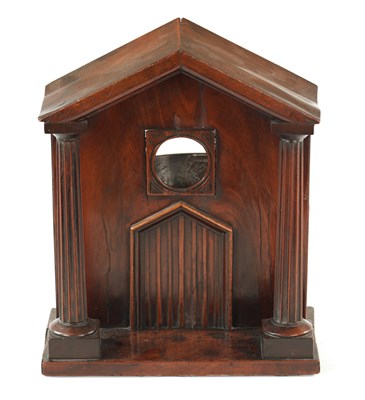 Lot 1146 - A GEORGE III MAHOGONY 'PORTICO' WATCH HOLDER