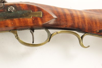 Lot 479 - AN EARLY 19TH CENTURY AMERICAN KENTUCKY FLINTLOCK RIFLE BY ARMSTRONG OF PHILADELPHIA
