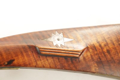 Lot 479 - AN EARLY 19TH CENTURY AMERICAN KENTUCKY FLINTLOCK RIFLE BY ARMSTRONG OF PHILADELPHIA