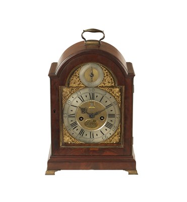 Lot 1088 - ROBERT CAWLEY, CHESTER. A MID 18TH CENTURY MAHOGANY EIGHT-DAY FUSEE BRACKET CLOCK