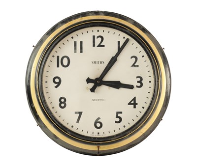 Lot 1049 - A LARGE INDUSTRIAL SMITHS SECTRIC ELECTRIC WALL CLOCK