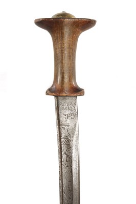 Lot 464 - A MENELIK II (1889-1913) ETHIOPIAN GURADE/SABER WITH WILKINSON TYPE BLADE