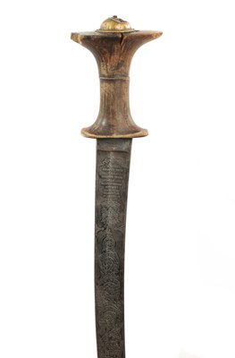 Lot 486 - A MENELIK II (1889-1913) ETHIOPIAN GURADE/SABER WITH WILKINSON BLADE