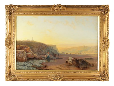 Lot 845 - GEORGE PETTITT (BRITISH, 1831 - 1862) A 19TH CENTURY OIL ON CANVAS 'ON THE CUMBERLAND COAST'