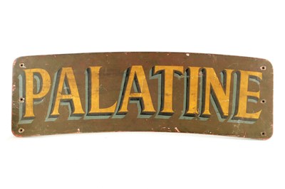 Lot 711 - A 19TH CENTURY PAINTED SIGN INSCRIBED PALATINE