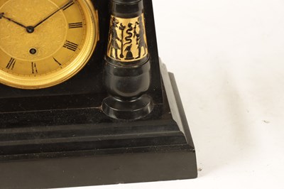 Lot 959 - BARRAUD & LUNDS, LONDON. AN ENGLISH REGENCY EGYPTIAN REVIVAL FUSEE MANTEL CLOCK