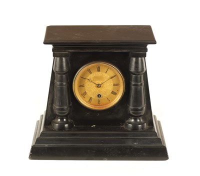 Lot 1019 - FRODSHAM & BAKER, LONDON. AN ENGLISH REGENCY EGYPTIAN REVIVAL FUSEE MANTEL CLOCK