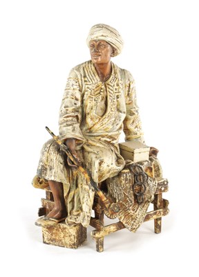 Lot 677 - AN EARLY 20TH CENTURY COLD PAINTED SPELTER SCULPTURE