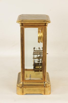 Lot 964 - A LATE 19TH CENTURY FOUR-GLASS 400-DAY MANTEL CLOCK WITH BAROMETER