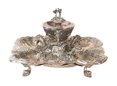 Lot 426 - AN IMPRESSIVE LARGE 20TH CENTURY ITALIAN SOLID SILVER ELECTRIC WINE FOUNTAIN CENTERPIECE CIRCA 1950