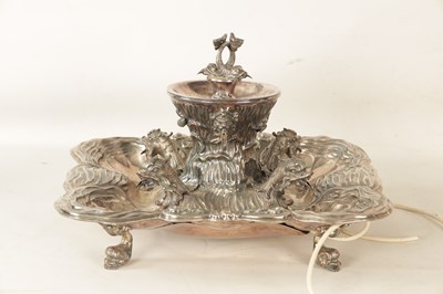 Lot 426 - AN IMPRESSIVE LARGE 20TH CENTURY ITALIAN SOLID SILVER ELECTRIC WINE FOUNTAIN CENTERPIECE CIRCA 1950