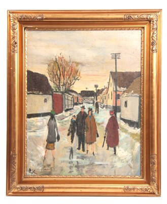Lot 787 - BORGE LUDWIG KNUDSEN A 20TH CENTURY OIL ON CANVAS