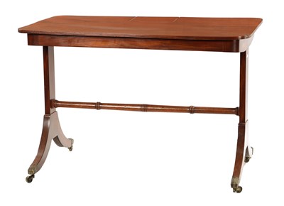 Lot 885 - A LATE GEORGE III MAHOGANY WRITING TABLE ATTRIBUTED TO GILLOWS