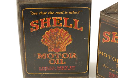 Lot 17 - AN EARLY SHELL MOTOR GREASE CAN AND MOTOR OIL CAN