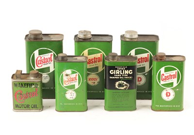 Lot 10 - A COLLECTION OF SEVEN CASTROL OIL CANS