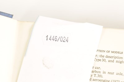Lot 58 - ‘BUGATTI’ FIRST EDITION HARDBACK BY H.G. CONWAY