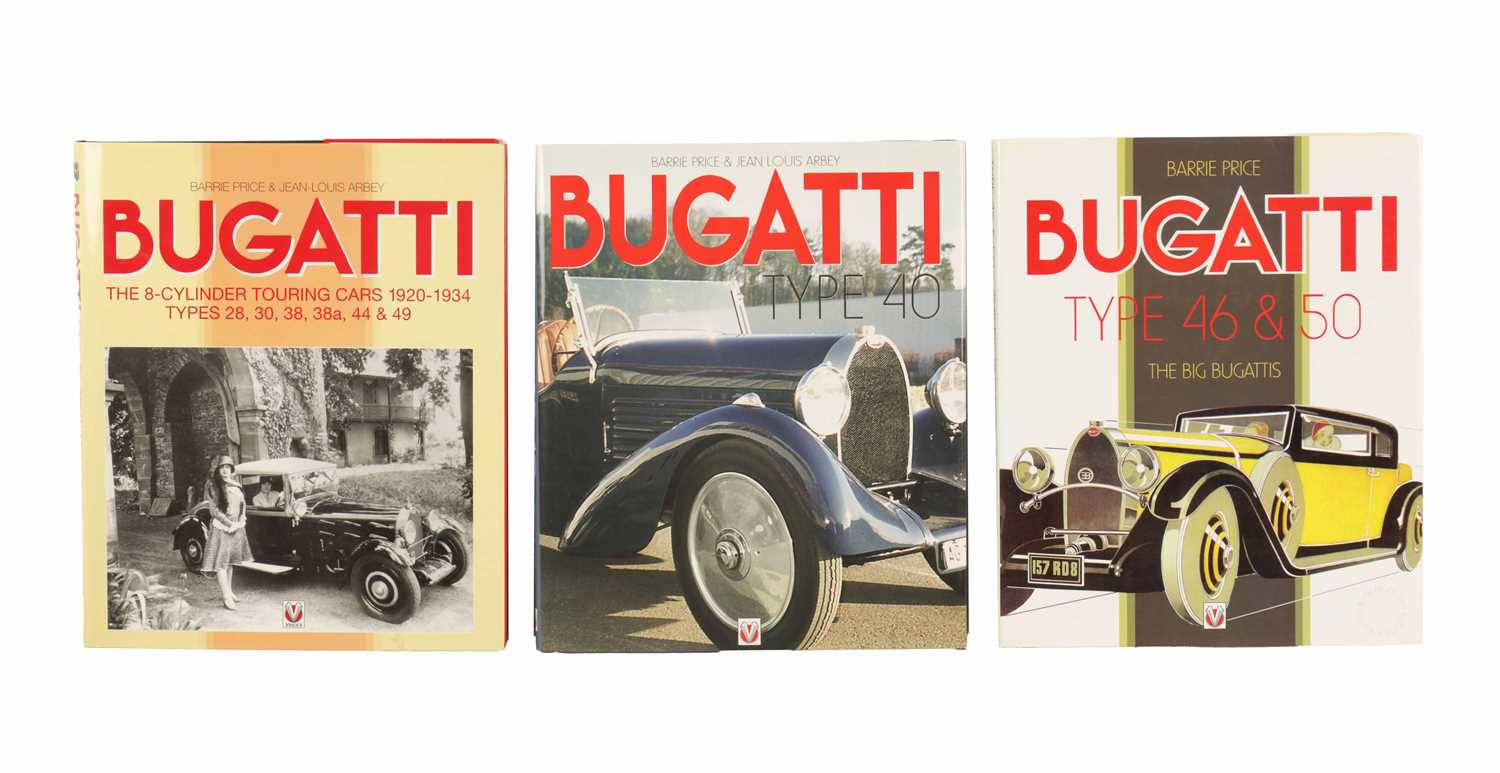 Lot 47 - A COLLECTION OF THREE BUGATTI HARDBACK BOOKS BY BARRIE PRICE