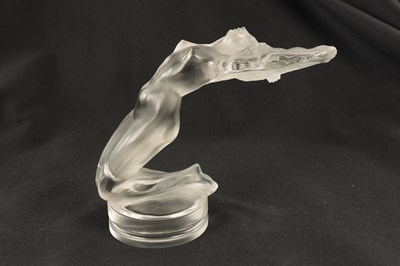 Lot 1 - A RENE LALIQUE 'CHRYSIS' CLEAR GLASS CAR MASCOT