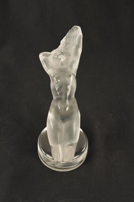 Lot 1 - A RENE LALIQUE 'CHRYSIS' CLEAR GLASS CAR MASCOT