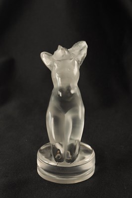 Lot 1 - A RENE LALIQUE 'CHRYSIS' CLEAR GLASS CAR MASCOT