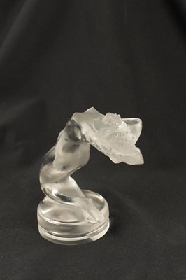 Lot 1 - A RENE LALIQUE 'CHRYSIS' CLEAR GLASS CAR MASCOT