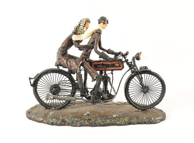 Lot 82 - A MODEL SCULPTURE OF A CLASSIC MOTORBIKE