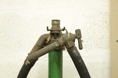 Lot 42 - A VINTAGE 'POWER' HAND CRANKED PETROL PUMP