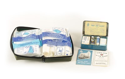 Lot 80 - TWO VINTAGE MOTORIST FIRST AID KITS