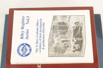 Lot 50 - A COLLECTION OF VARIOUS RILEY BOOKS AND WORKSHOP MANUAL