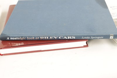 Lot 50 - A COLLECTION OF VARIOUS RILEY BOOKS AND WORKSHOP MANUAL