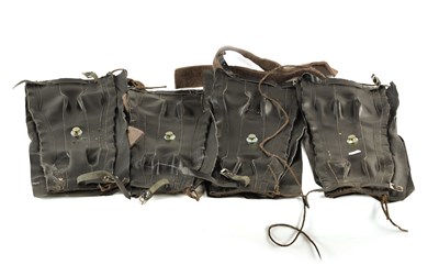 Lot 34 - A SET OF FOUR UNUSED LEATHER WEFCO SPRING GAITERS