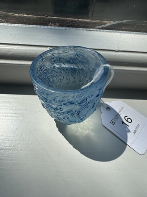 Lot 16 - A RENE LALIQUE OPALESCENT BLUE STAINED 'SIRENES' BRULE PARFUMS FROSTED PERFUME BURNER