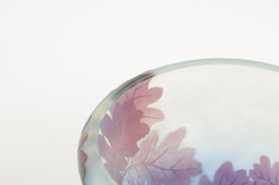 Lot 8 - EMILE GALLE (1846-1904) ART NOUVEAU FOOTED TAPERING CAMEO GLASS VASE