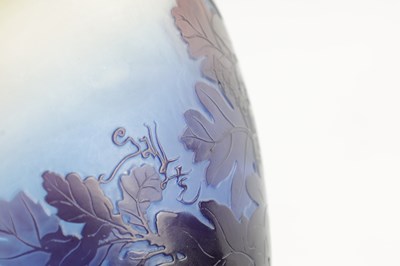 Lot 8 - EMILE GALLE (1846-1904) ART NOUVEAU FOOTED TAPERING CAMEO GLASS VASE