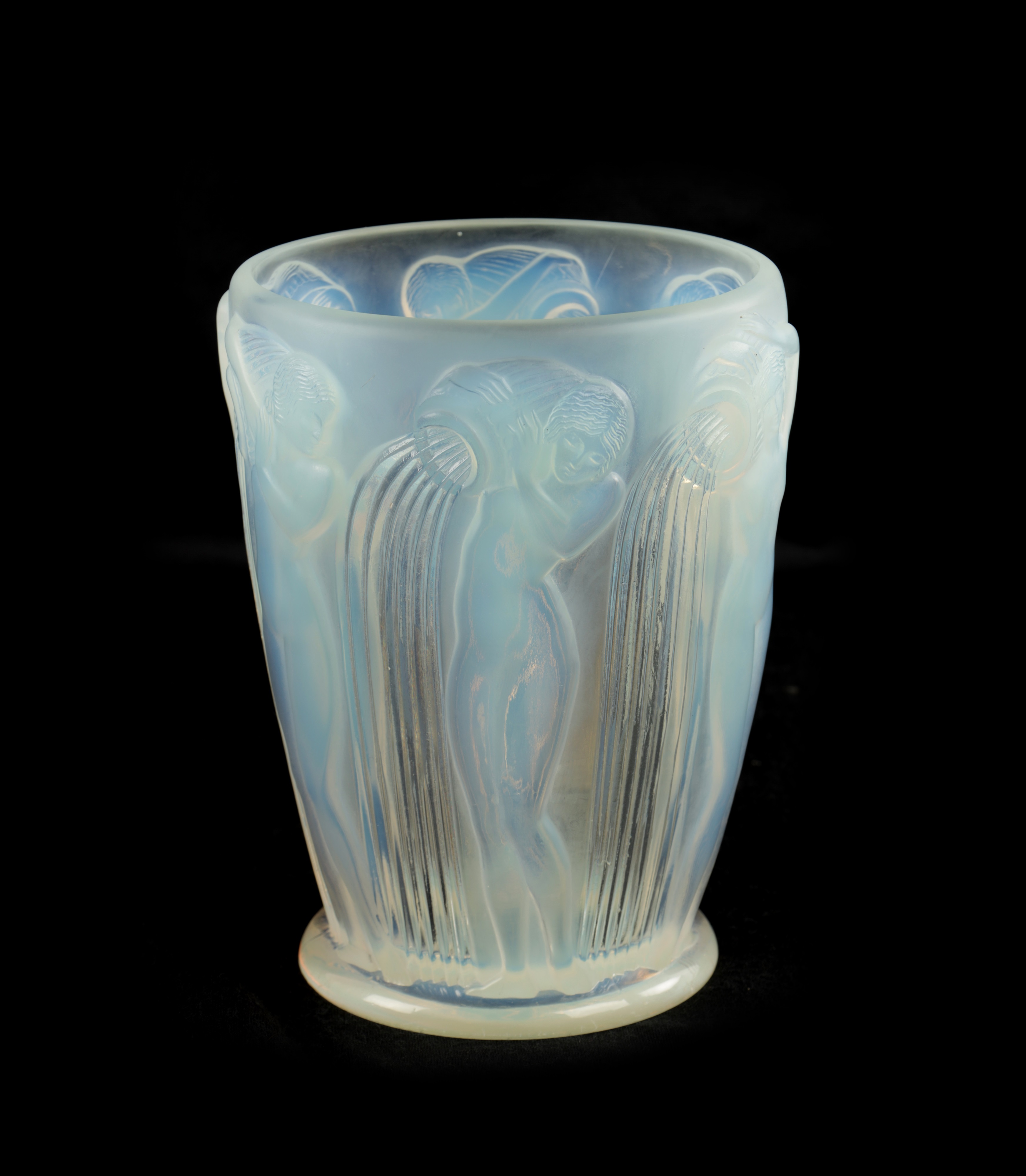 René Lalique Danaides opalescent glass vase sold by Hutchinson Scott