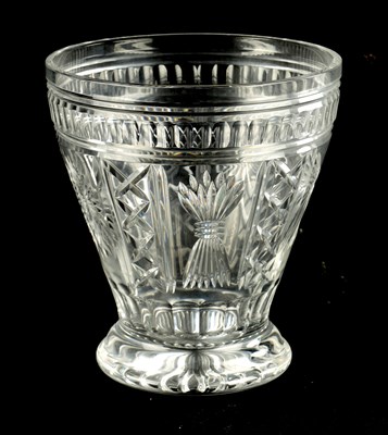 Lot 557 - A LARGE WATERFORD CRYSTAL GLASS MILLENNIUM COLLECTION VASE