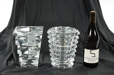 Lot 15 - TWO BACCARAT CRYSTAL GLASS VASES